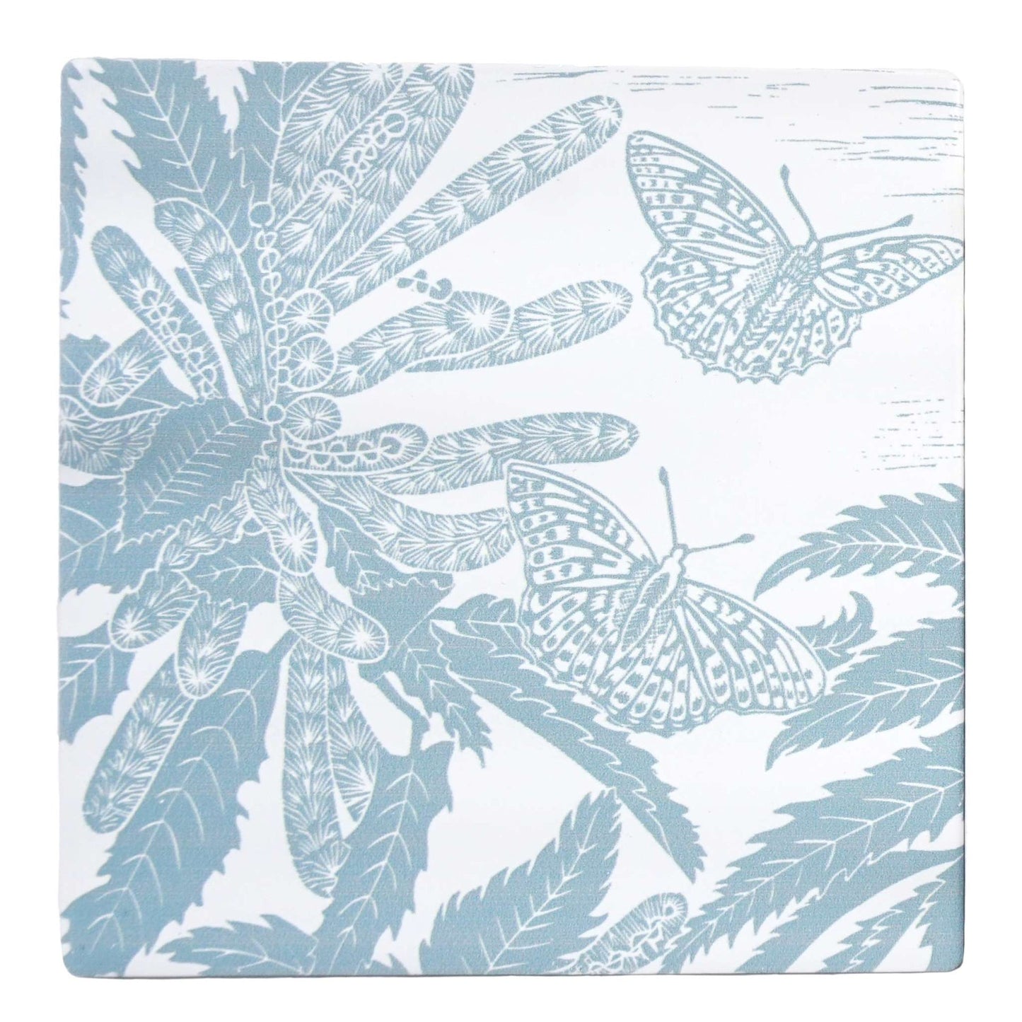 Lot de 2 sous-verres en céramique Kate Heiss Powder bleu