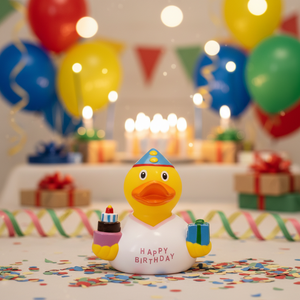 Pato de aniversário branco
