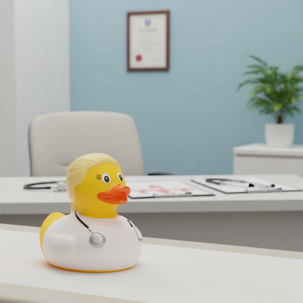 Blonde Doctor Duck Woman