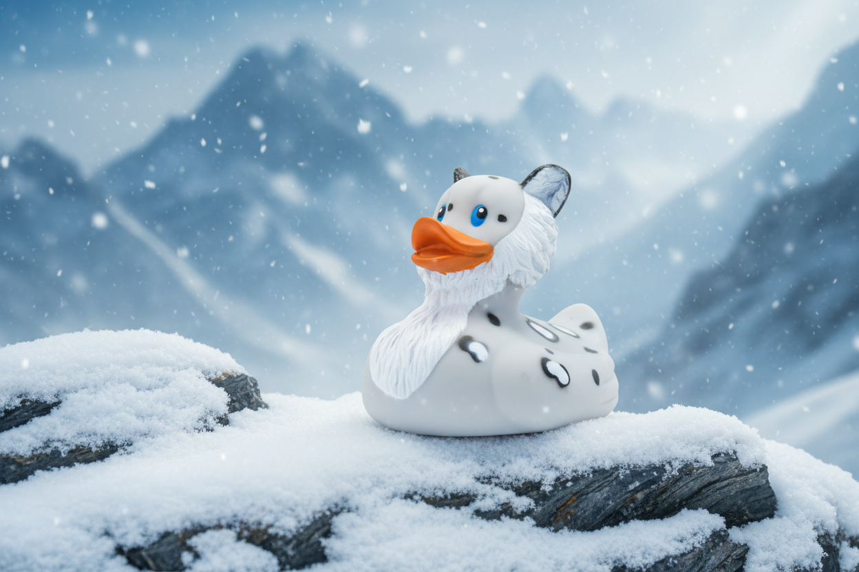 Schneeleopardenente