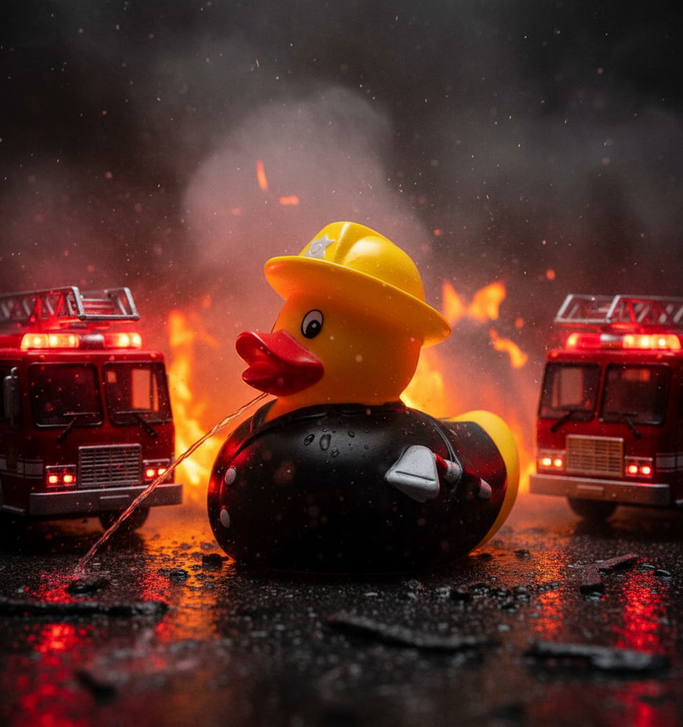 Feuerwehrmann-Ente