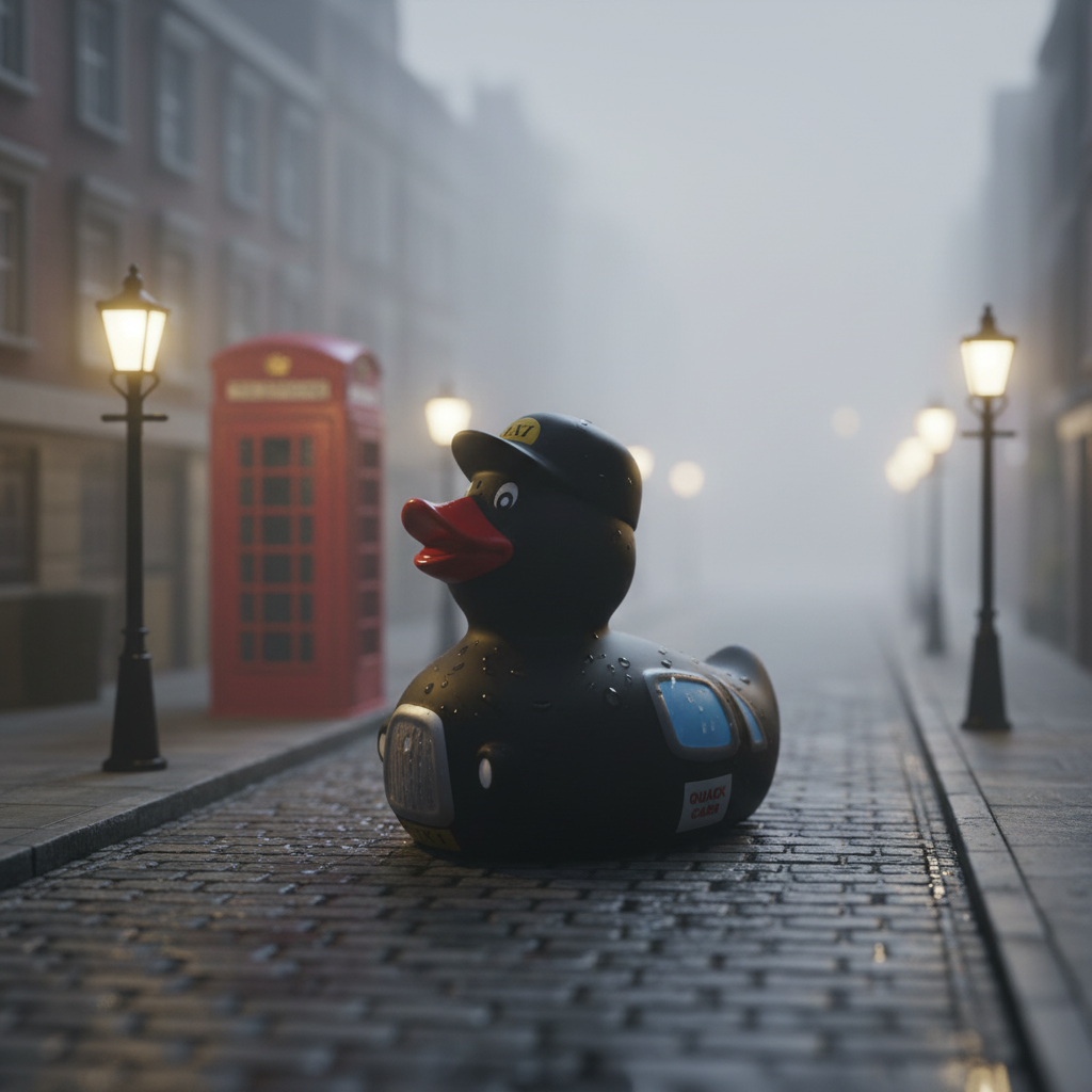 Schwarzes Taxi-Ente