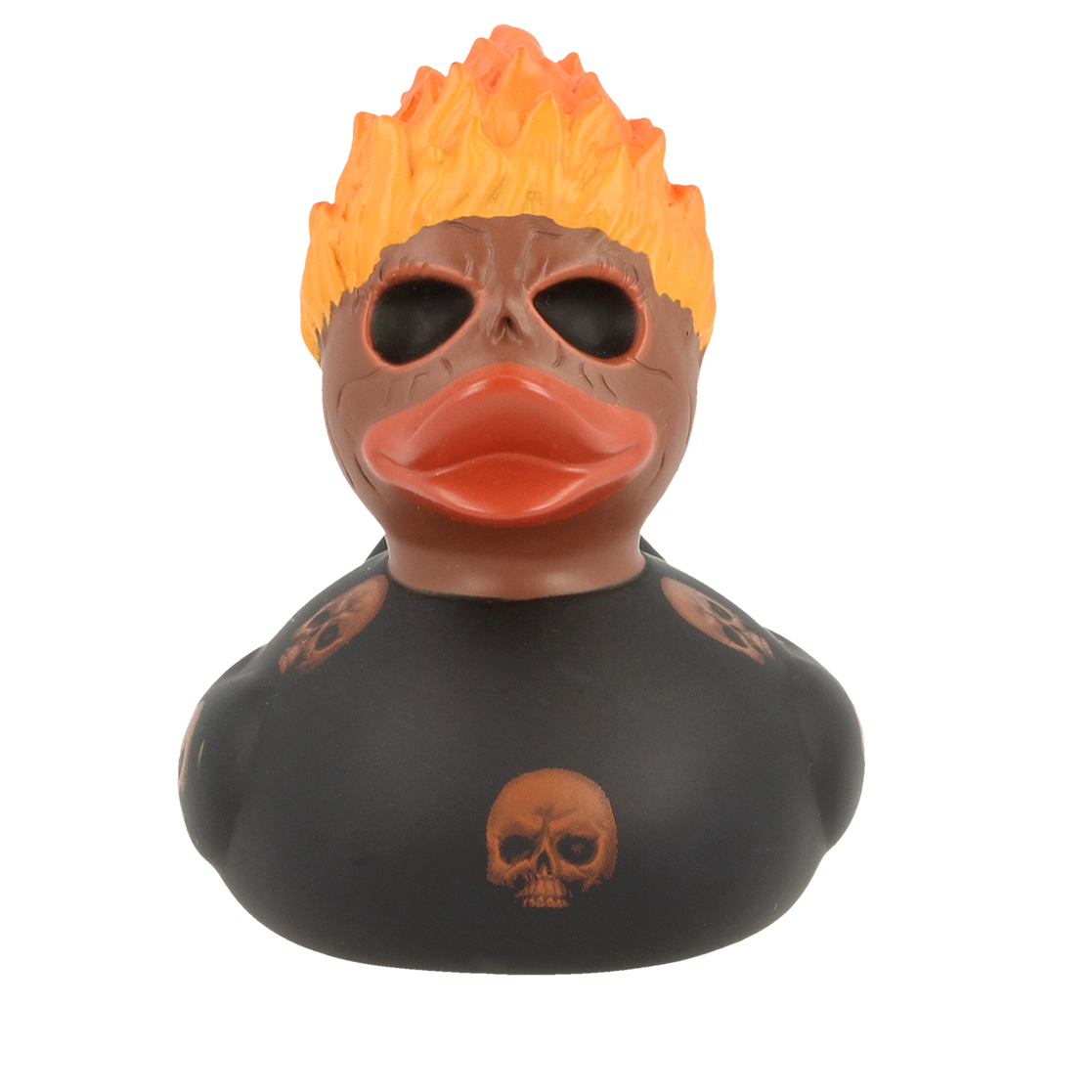 Cabeza de pato en llamas