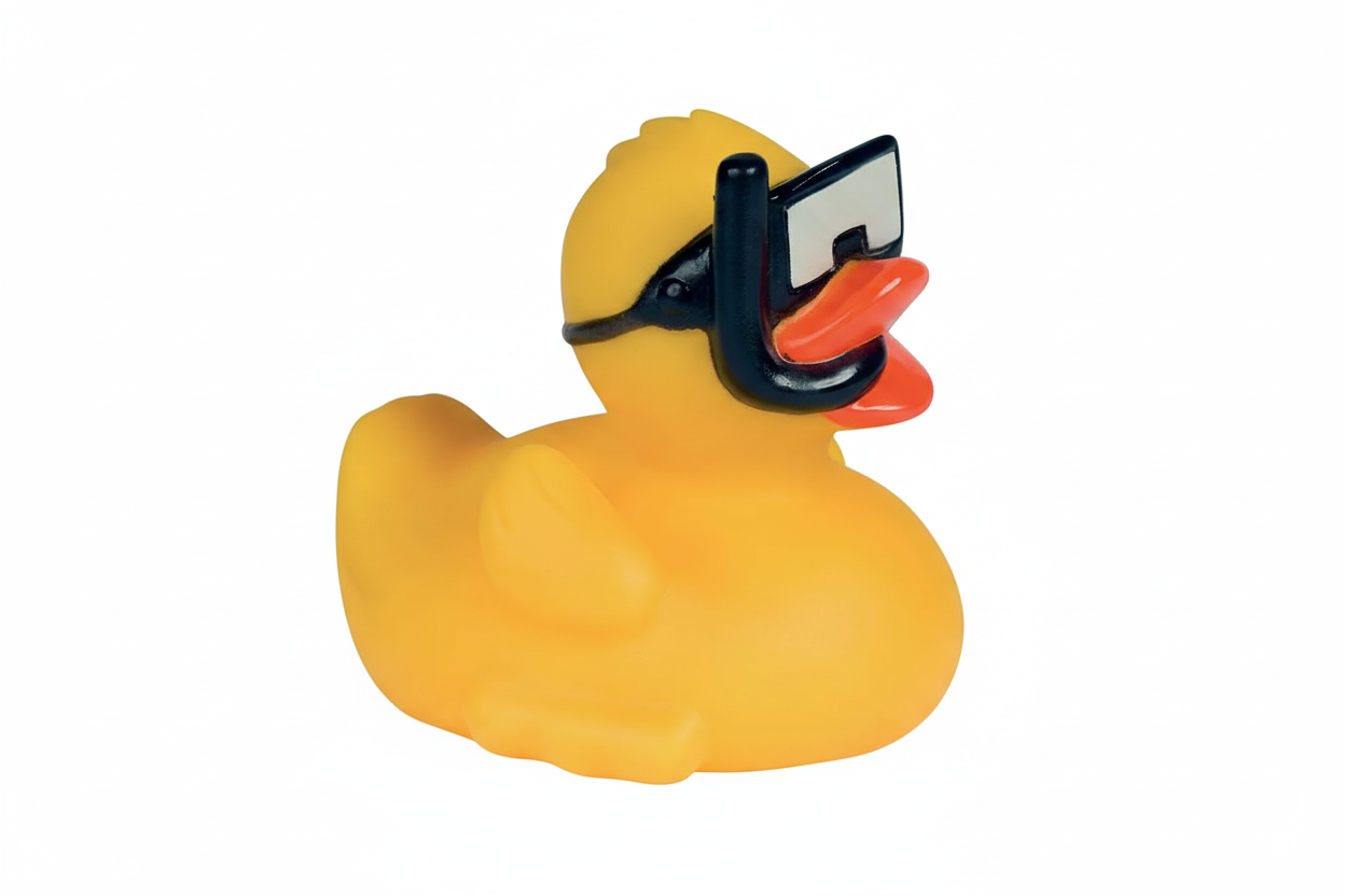 Canard Tuba et Masque de Plongée
