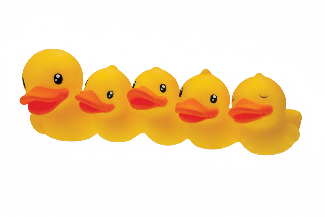 Porte Brosse à Dents Famille Canard Jaune