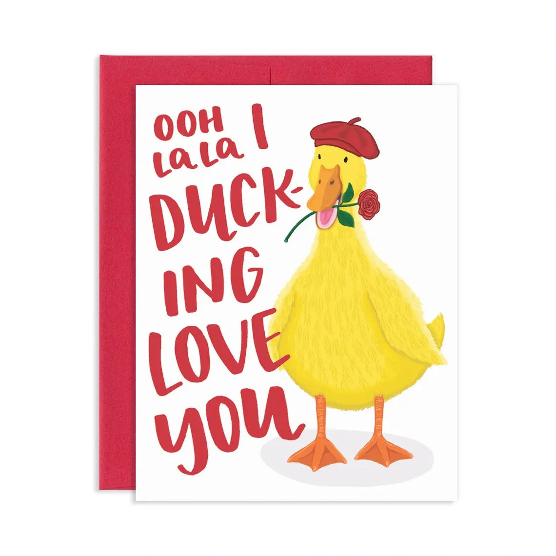 carte de voeux canard amoureux grey street paper #GCII58 17500919