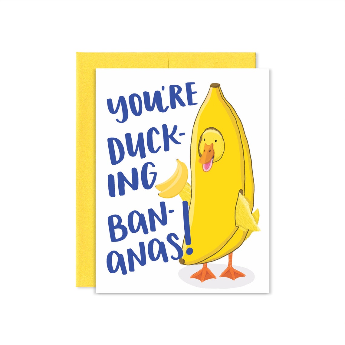 carte de voeux canard banane grey street paper 17074935