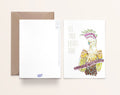 Carte de vœux Cacatoès Kathings Let Your Colors Shine avec enveloppe, format A6 éco-responsable