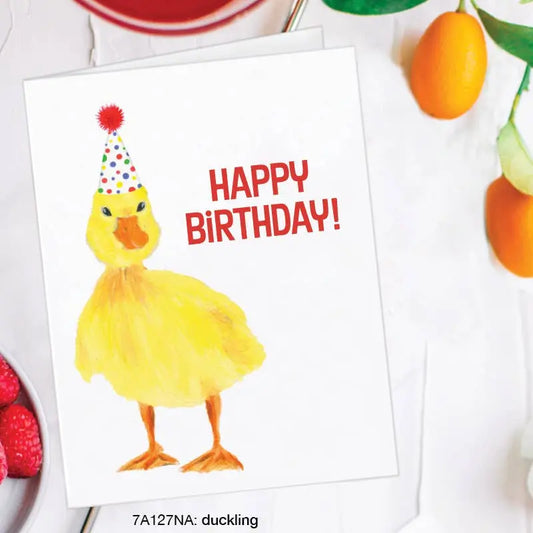 Carte d'Anniversaire Canard Printed Canvas CoinCaillerie