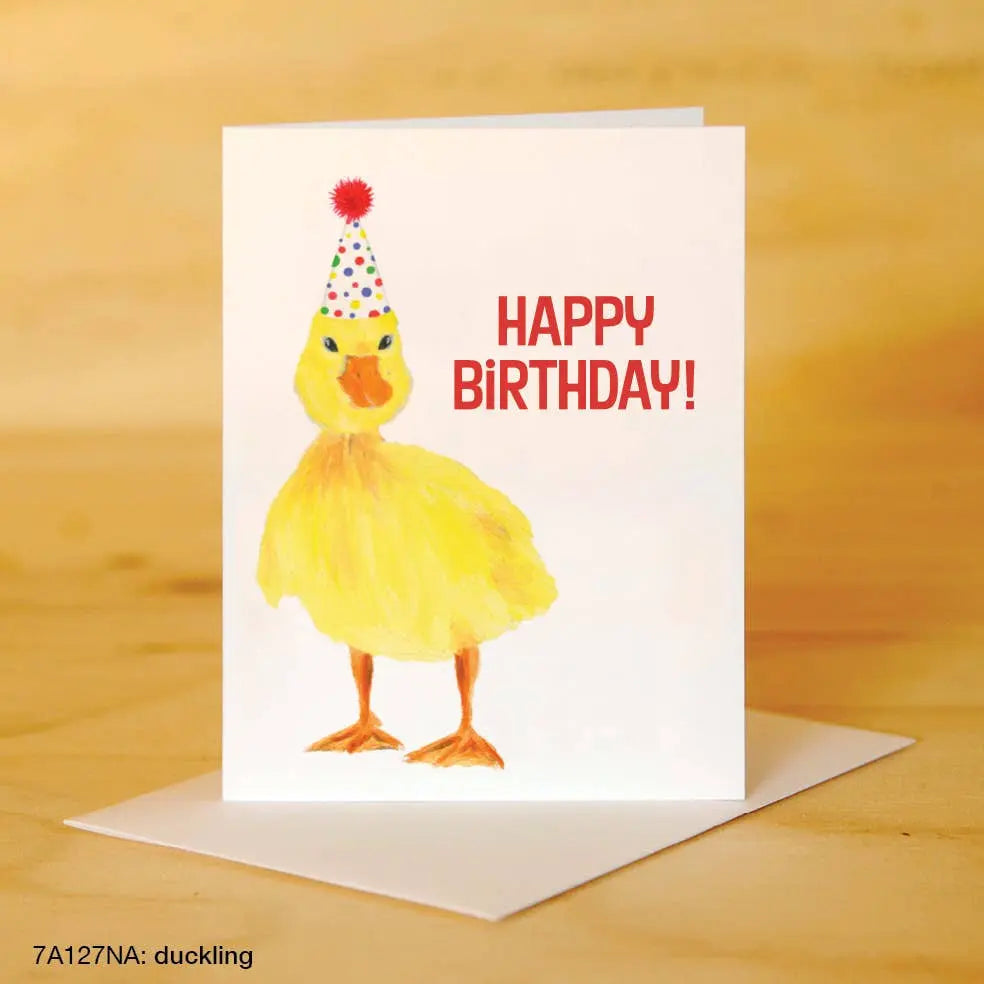 Carte d'Anniversaire Canard Printed Canvas CoinCaillerie