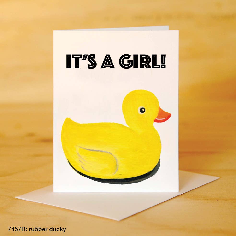 carte de naissance fille canard printed canvas 