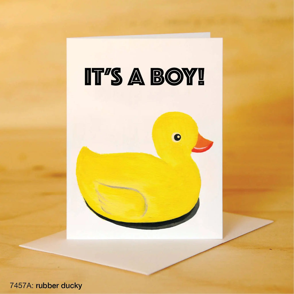 carte de naissance garcon canard printed canvas 