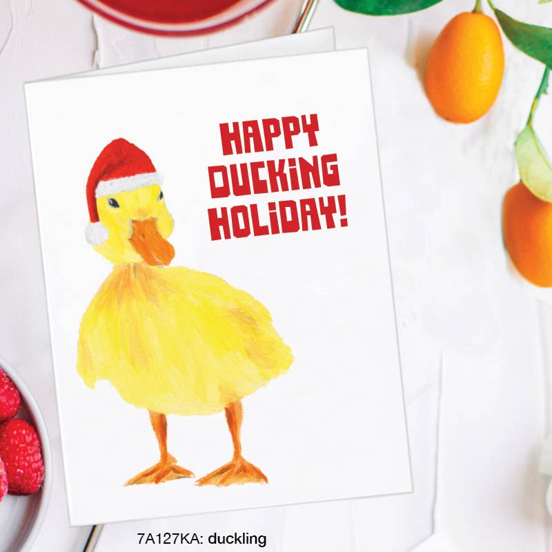 carte de voeux canard noel printed canvas #7A127KA 192377000360