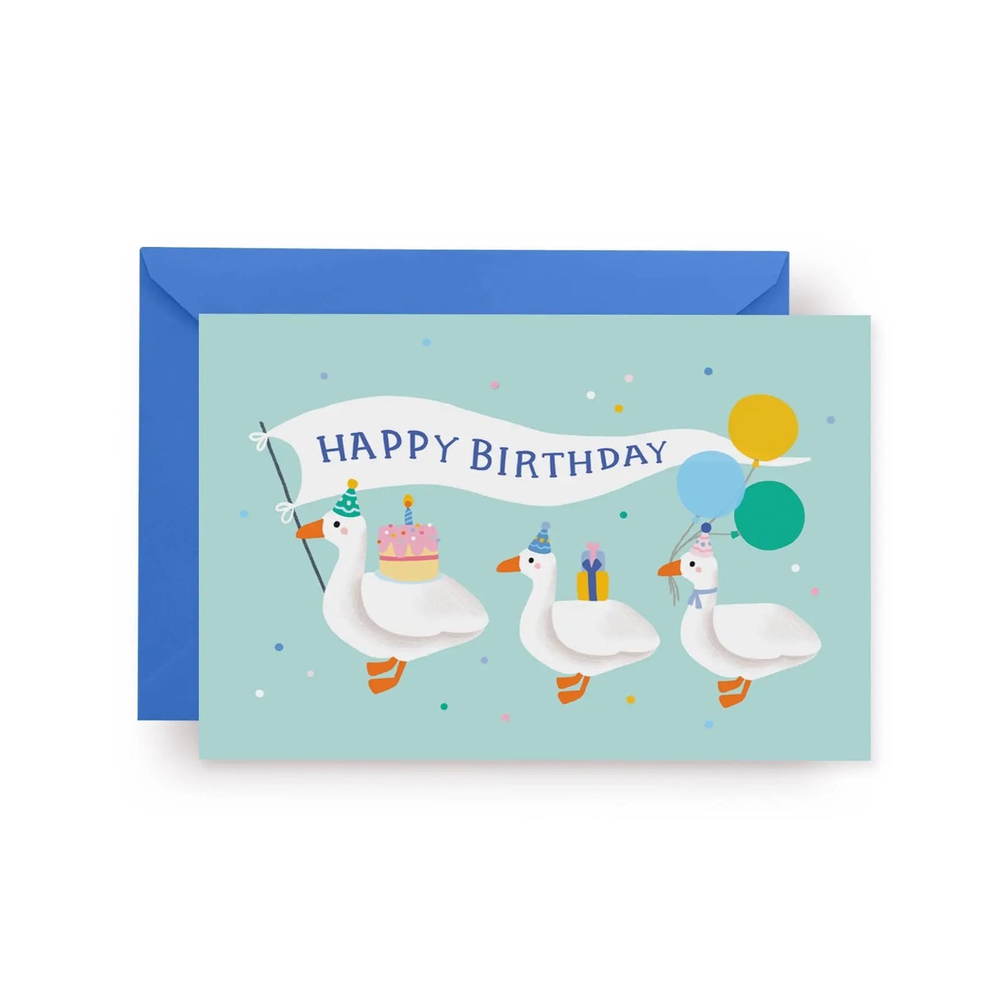 Carte d'Anniversaire Canards Blancs Hux Loves Honey CoinCaillerie