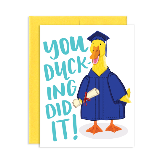 carte de voeux canard diplome grey street paper 16222967