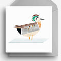 carte de voeux canard sarcelle elegante ellie good illustration CA btD18 1 634158863936
