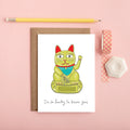 carte de voeux chat chanceux im so lucky to know you youve got pen on your face FN67 67525708