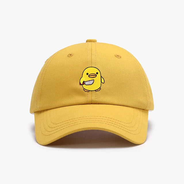 Casquette Canard Jaune Couteau Brodé Mr Colvert CoinCaillerie