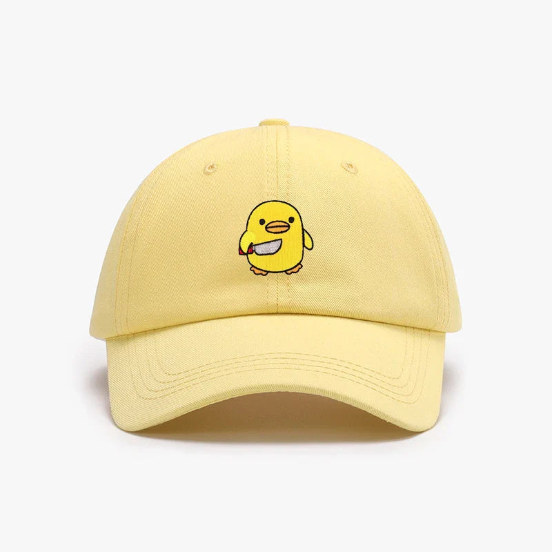 Casquette Canard Jaune Couteau Brodé Mr Colvert CoinCaillerie