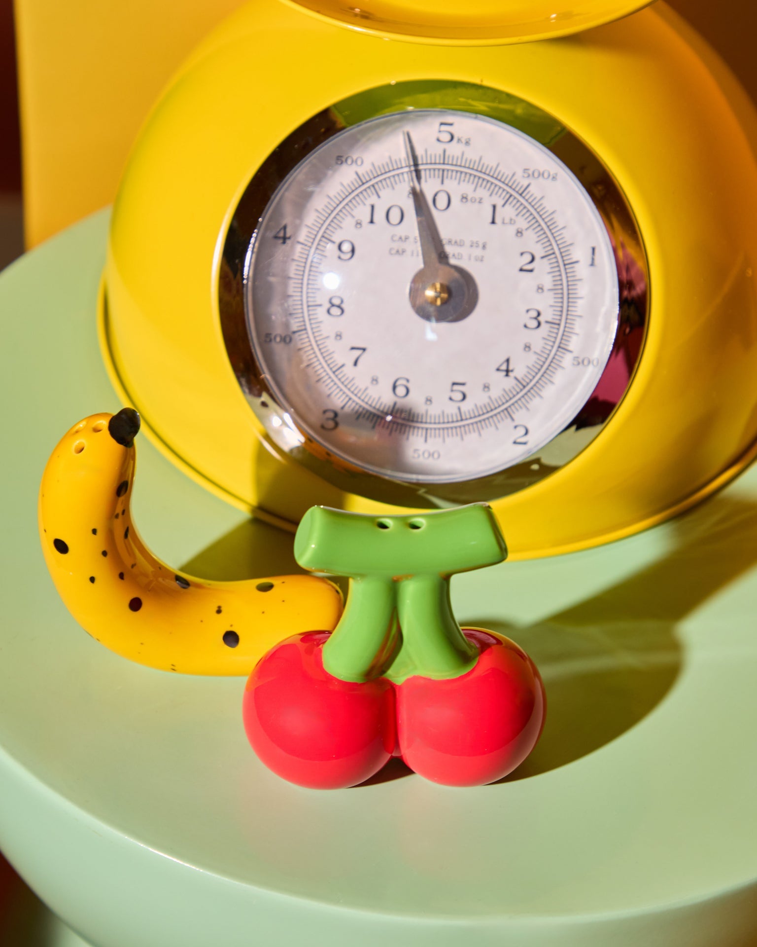 Salz und Pfeffer Banane Kirsche