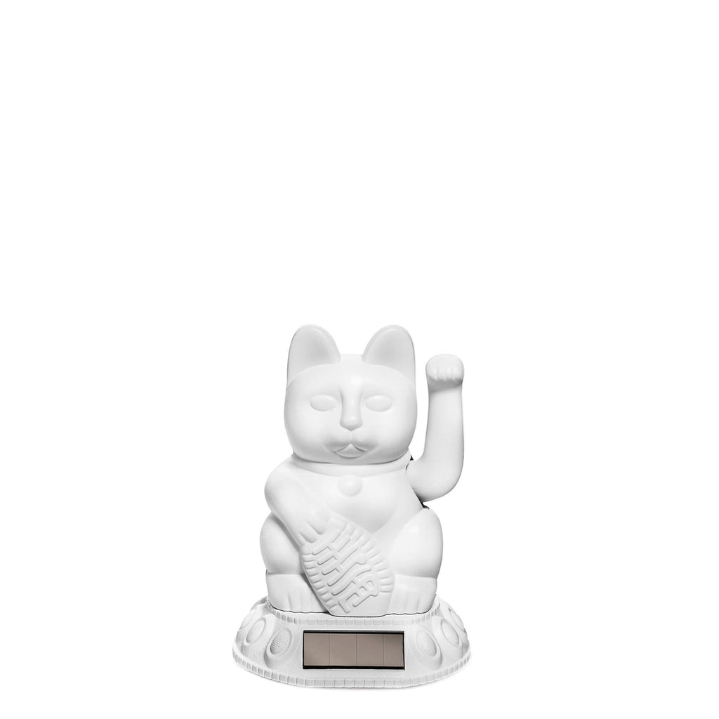 Chat Chanceux Blanc Solaire