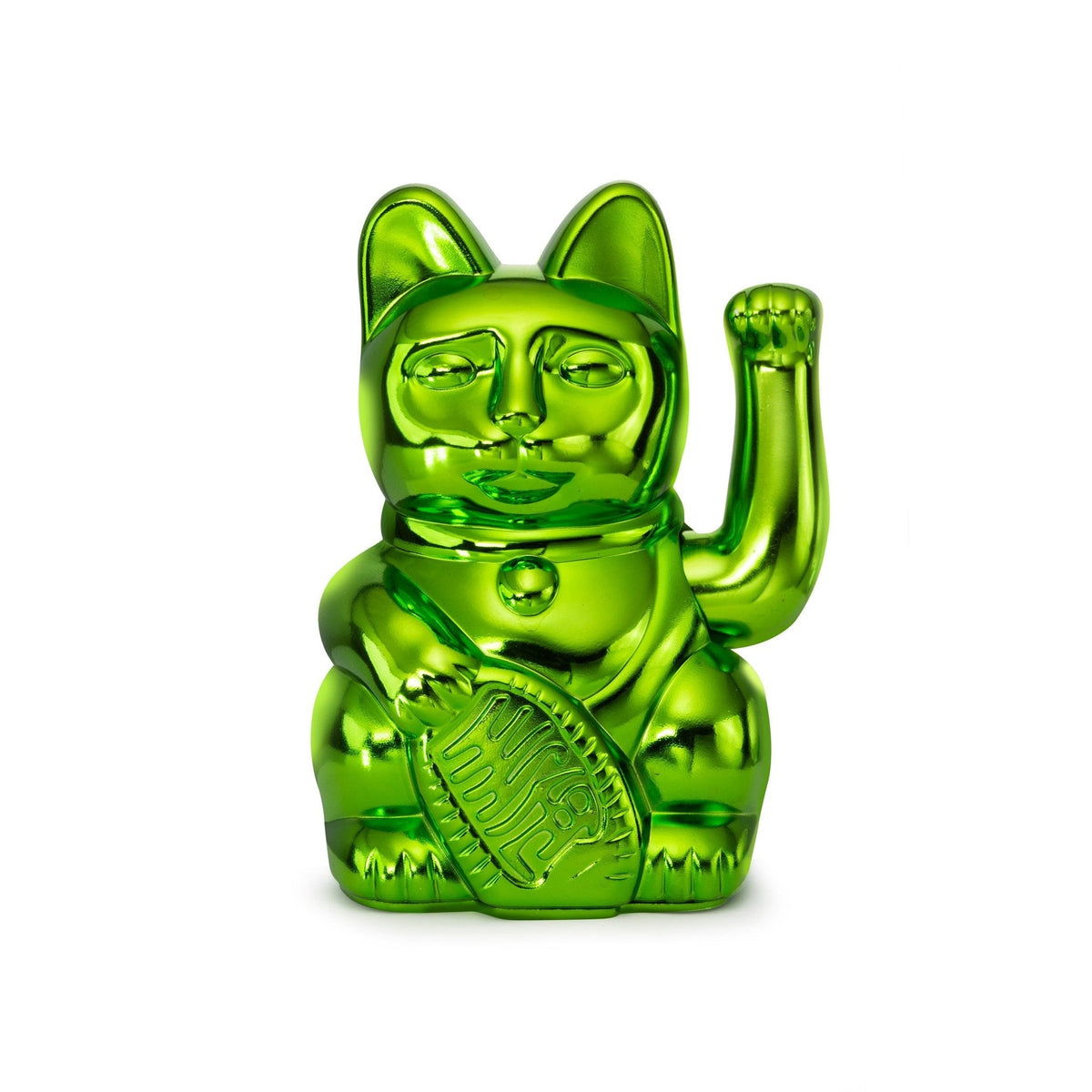 Chat Chanceux Vert Brillant