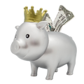 Cochon Argenté Couronne