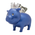 Cochon Diamant Bleu Couronne