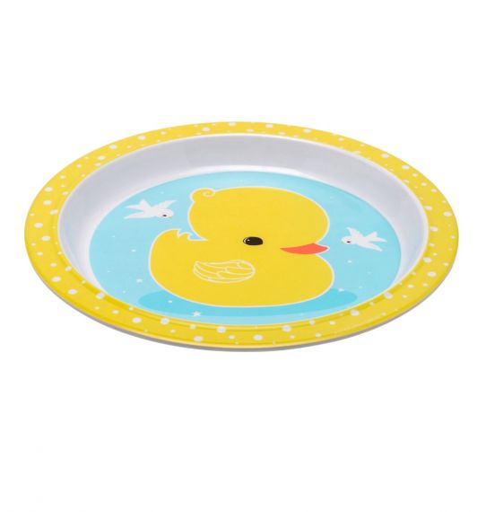 Coffret Repas Bébé Canard Jaune A Little Lovely Company CoinCaillerie