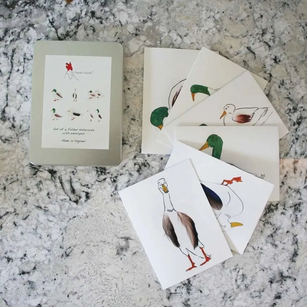 coffret de 6 cartes canard plume cluck cluck DTIN 15862519