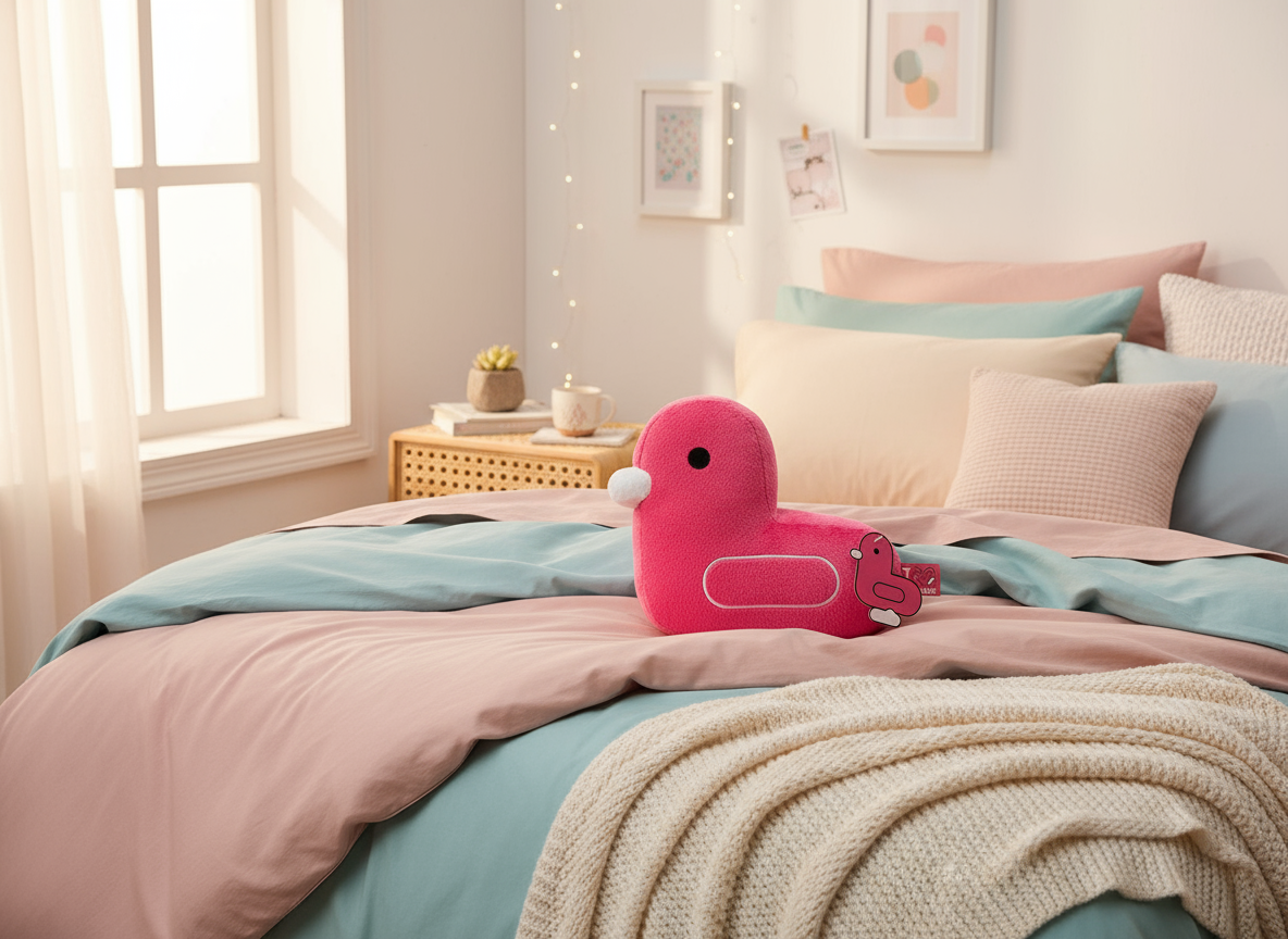 Pink Duck Cushion