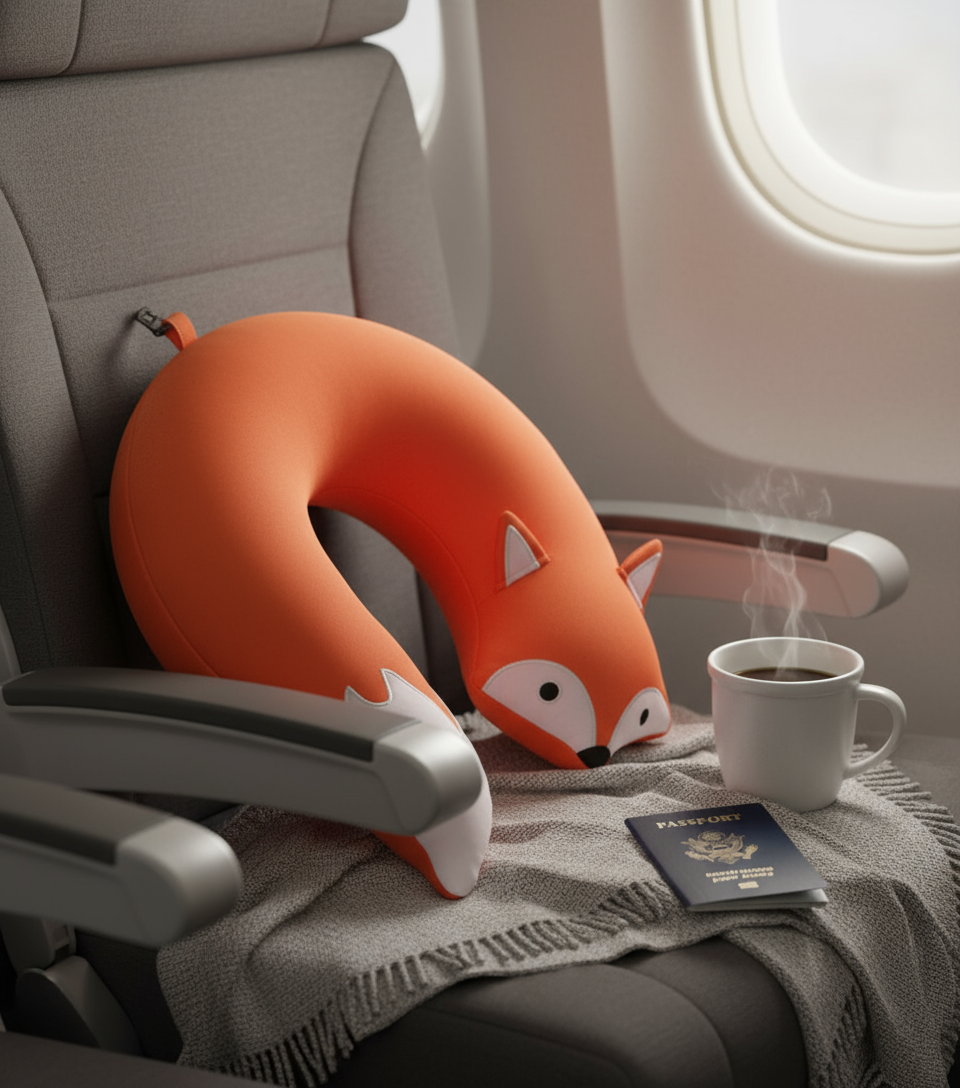 Coussin de Voyage Renard Bitten – Décoration original