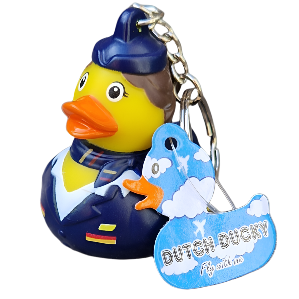 Porte-clés Canard Hôtesse de l'air Brune
