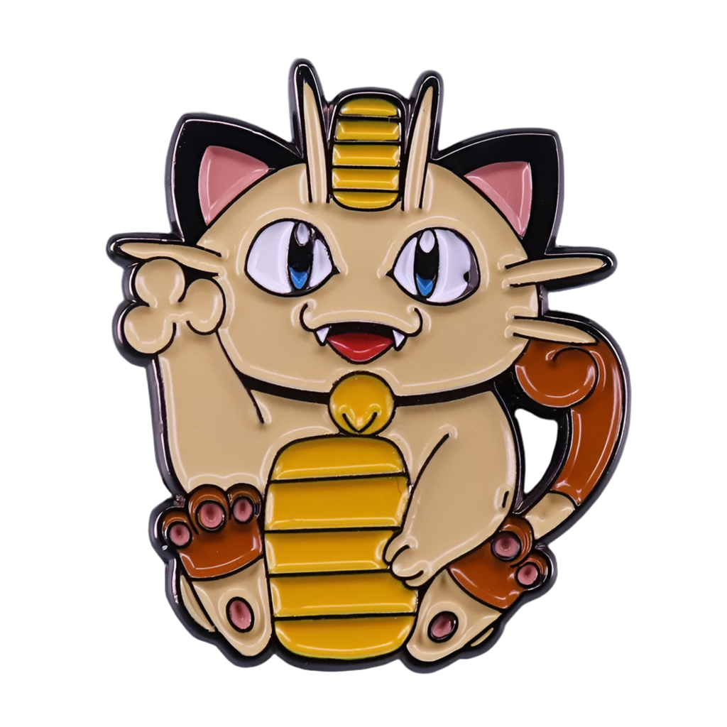 Gelukkige kat Meowth pin