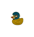 Photo produit - Pin’s Canard Jaune avec Casque Moto