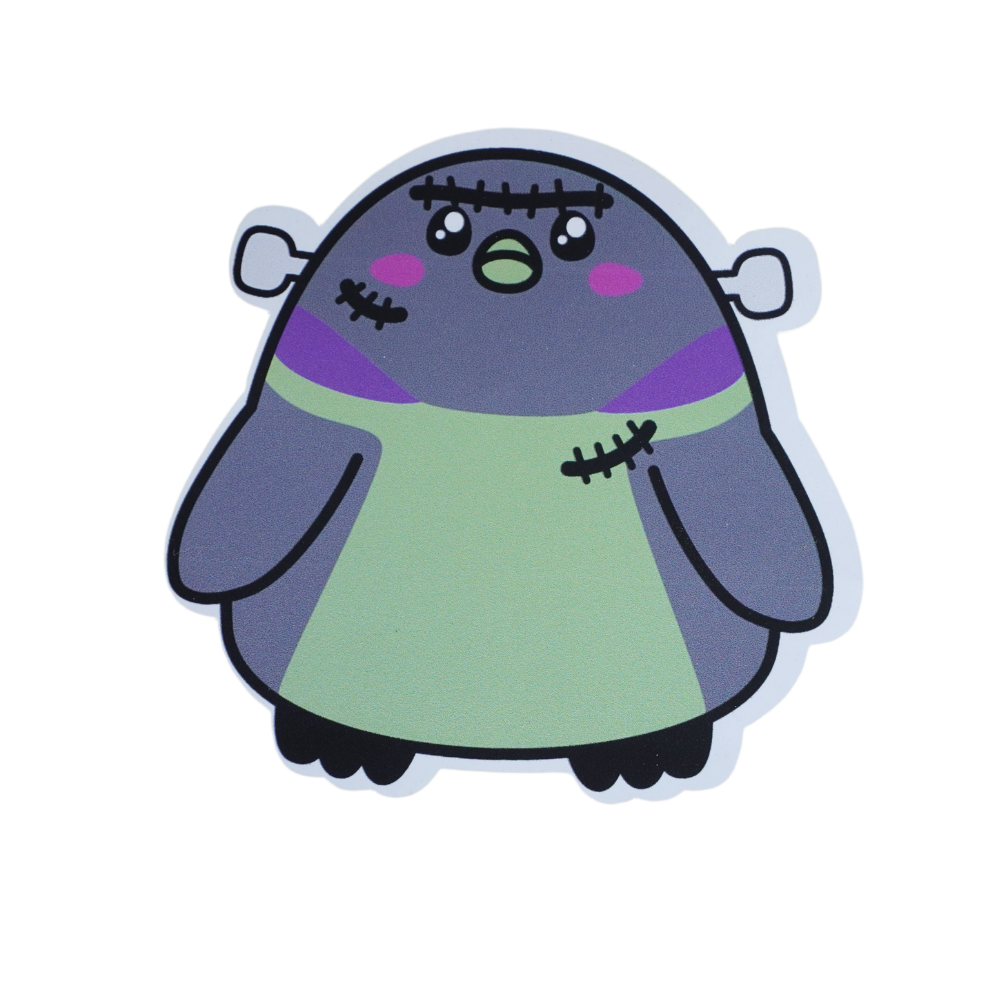 Frankenstein Halloween Penguin-klistremerke