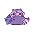 pin s raton laveur violet