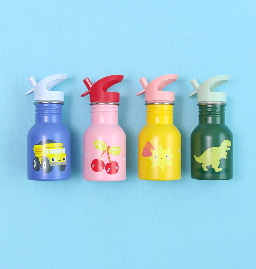Petite gourde en inox - Cerises joyeuses – vue 6 – A Little Lovely Company
