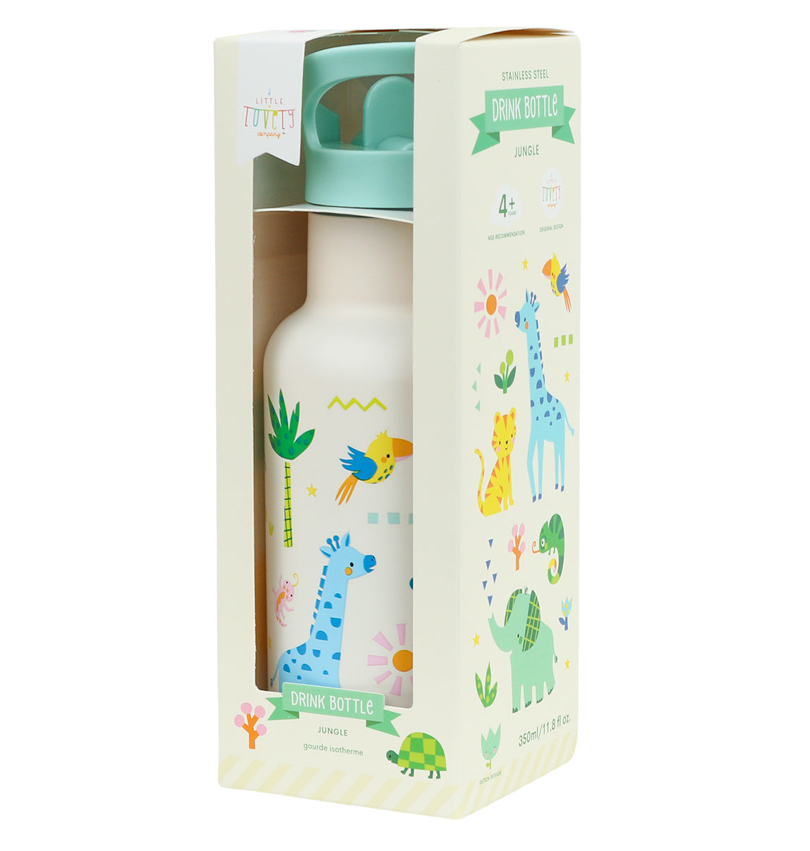 Gourde enfant en inox - Jungle – vue 6 – A Little Lovely Company