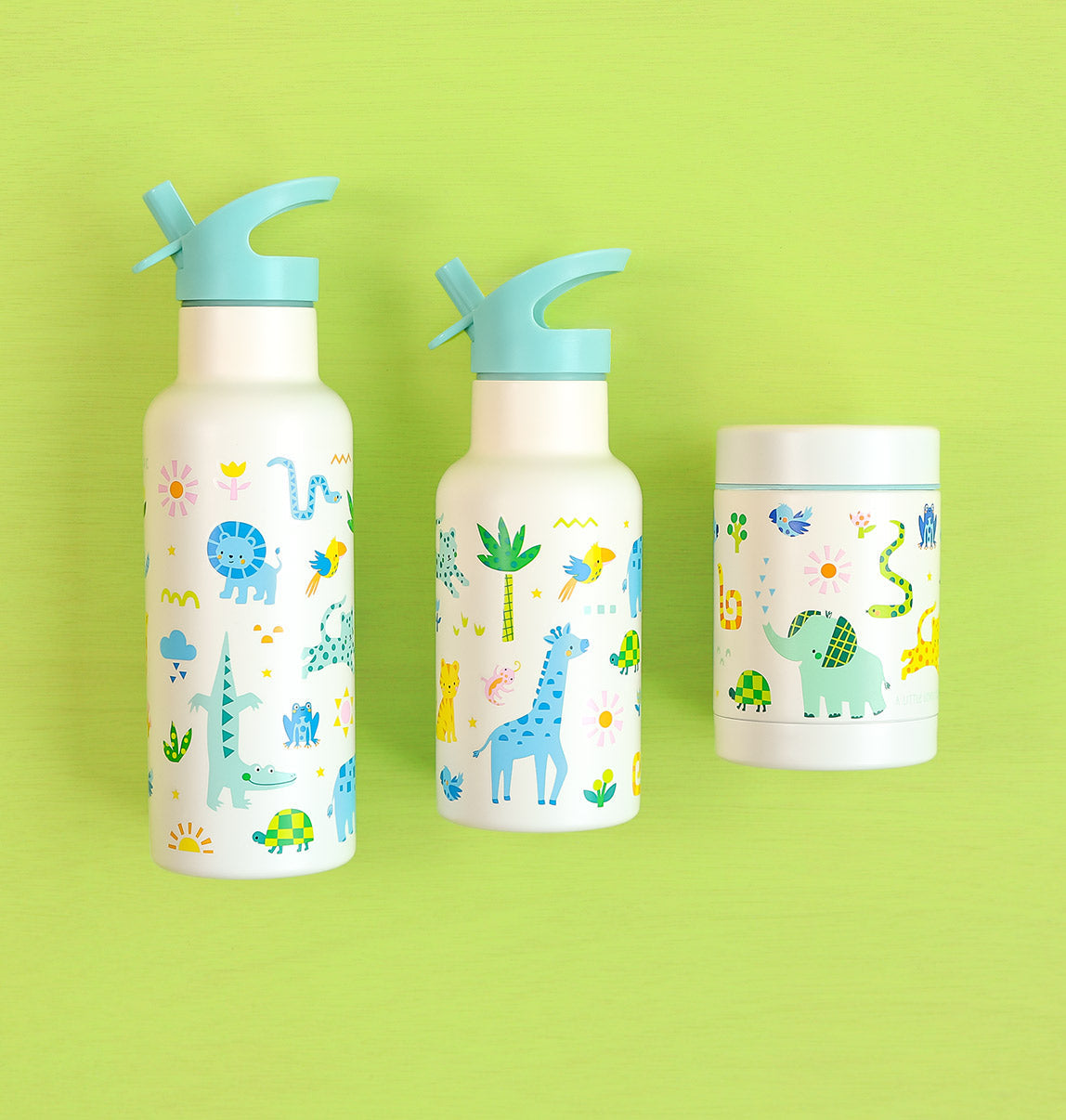 Gourde enfant en inox - Jungle – vue 7 – A Little Lovely Company