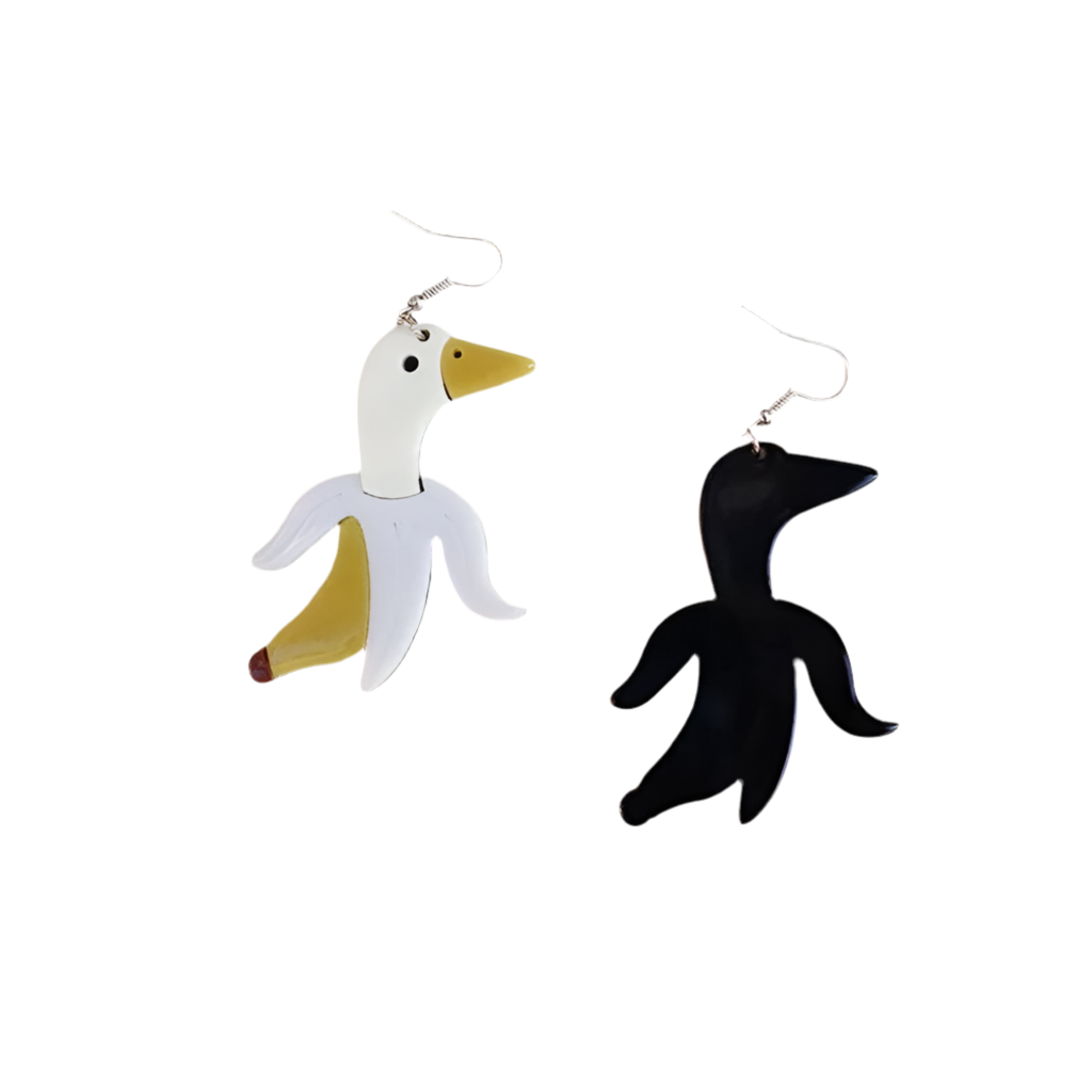 Pendientes de plátano de pato