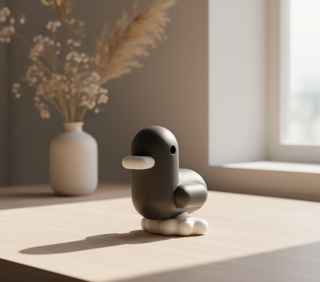 ColorZ Sparschwein mit Ente, grau