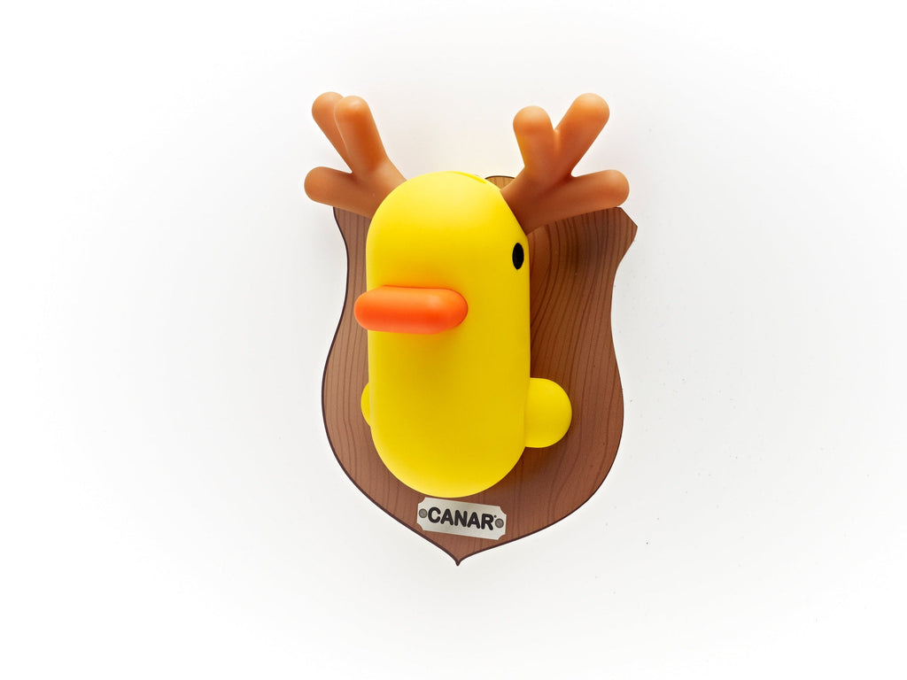 Žlutá kachní zeď prasátko