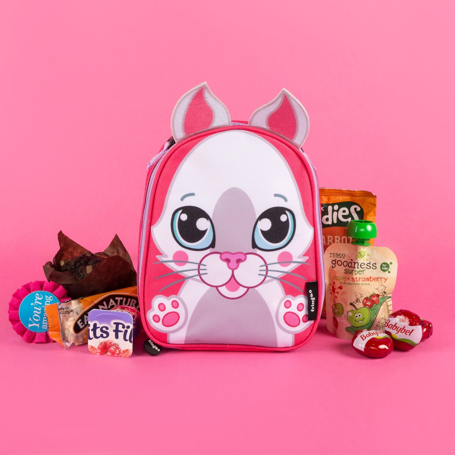 Sac repas – rose chat