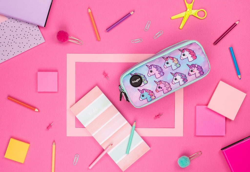 Trousse scolaire – Pastel licorne