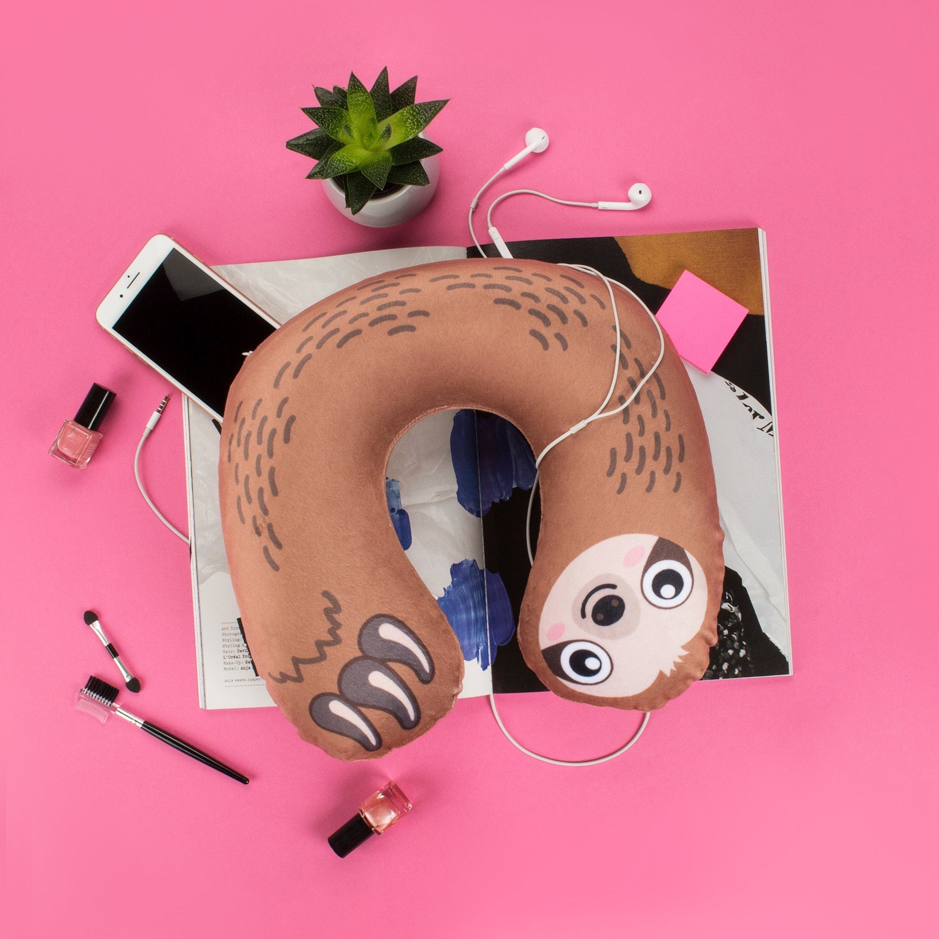 Oreiller de voyage gonflable – Sloth