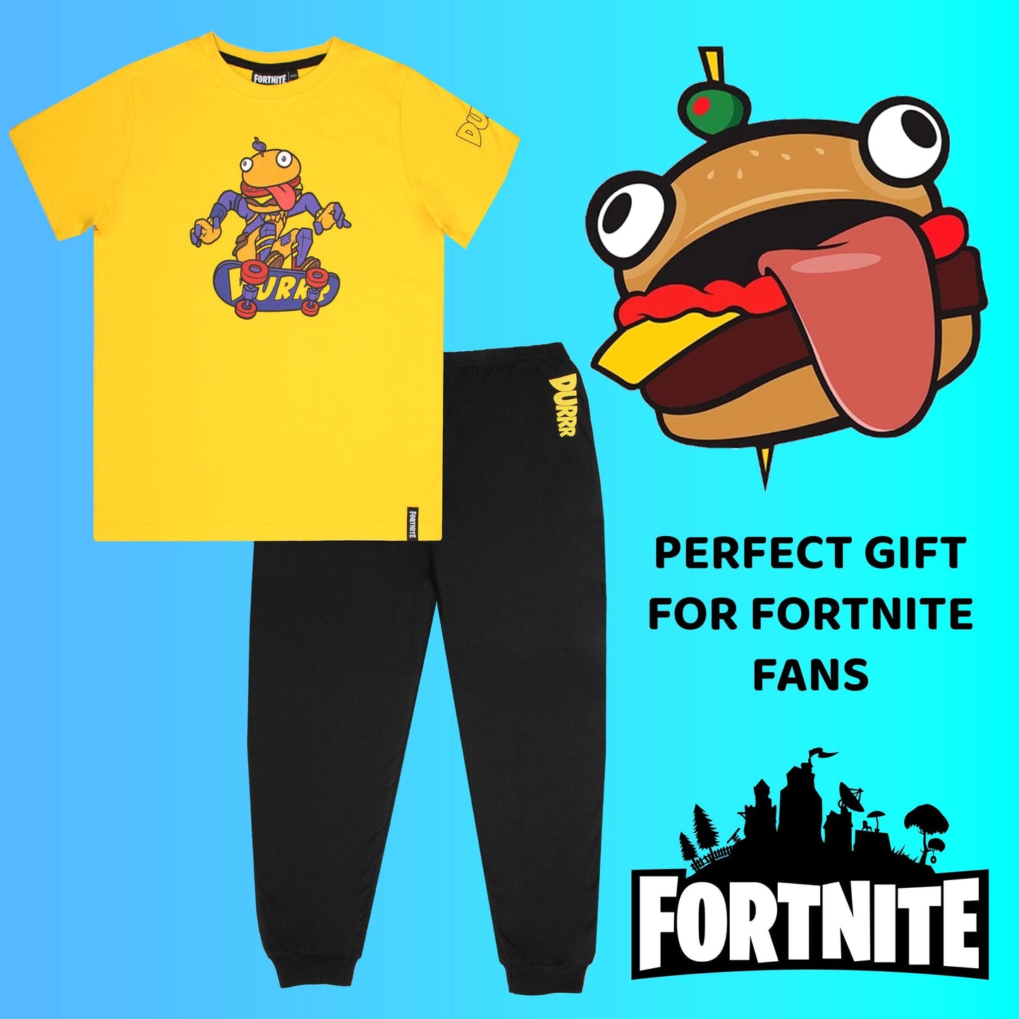 Pyjama Fortnite – with Durr Burger Beef Boss Motif