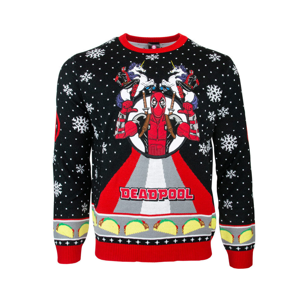Pull de Noël Deadpool Licorne