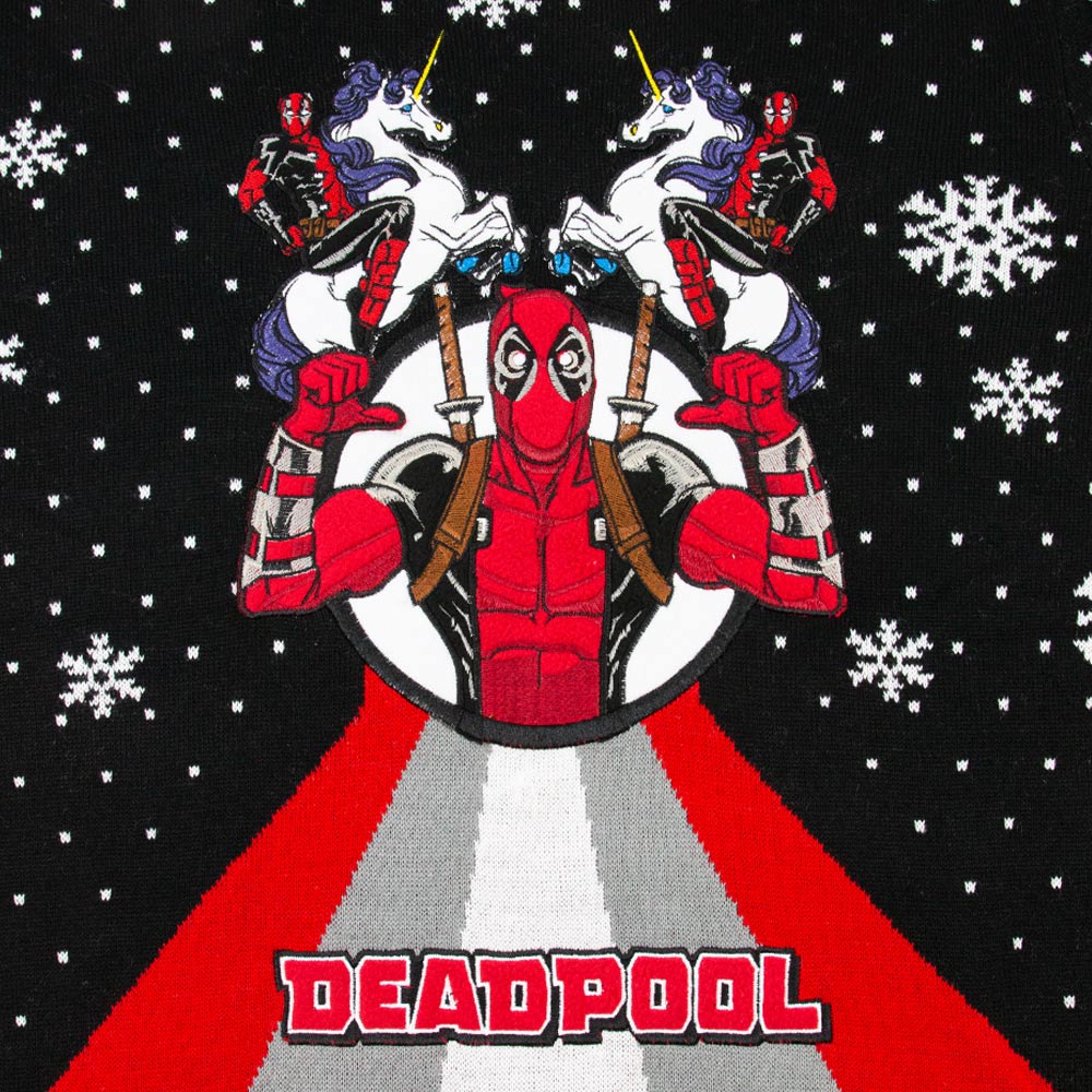 Pull de Noël Deadpool Licorne