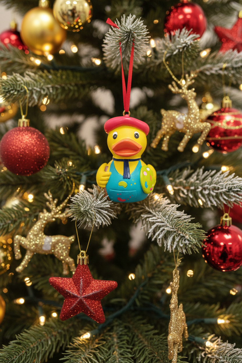 Décoration à suspendre Canard Artiste